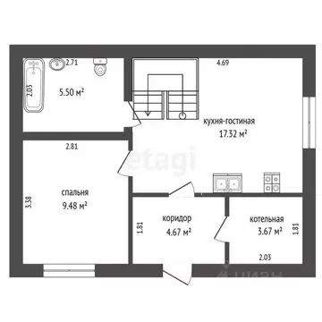 Дом в Тюменская область, Тюмень Зеленый Бор ДНТСН,  (83 м)