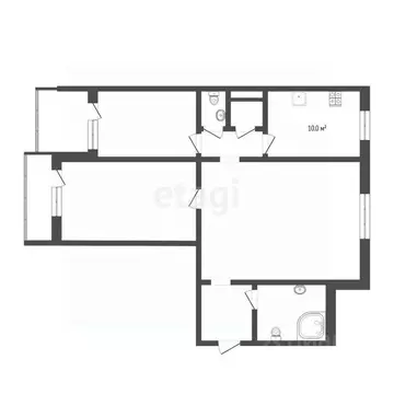 3-к кв. Тюменская область, Тюмень ул. Клары Цеткин, 29 (94.0 м)