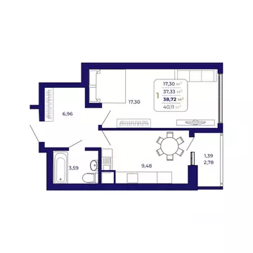 1-к кв. Башкортостан, Уфа Затон-Восточный жилрайон, Паруса жилой ...