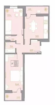 2-к кв. Ростовская область, Ростов-на-Дону Новый Горизонт жилой ...