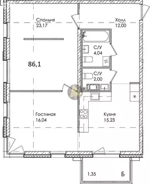 2-комнатная квартира: Сестрорецк, Авиационная улица, 5к2 (86.1 м)