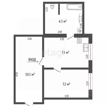 1-к кв. Алтайский край, Барнаул Парковая ул., 8А (31.3 м)