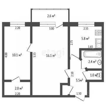 2-к кв. Ростовская область, Ростов-на-Дону Университетский пер., 65 ...