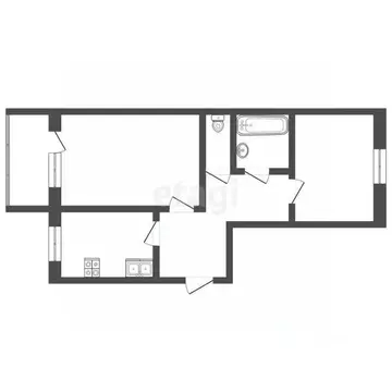 2-к кв. Тюменская область, Тюмень Шаимский проезд, 8 (51.0 м)
