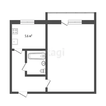 1-комнатная квартира: Петропавловск-Камчатский, улица Молчанова, 11 ...