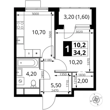 1-к кв. Московская область, Химки Клязьма-Старбеево мкр, Международный ...