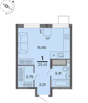 1-к кв. Рязанская область, Рязань Метропарк тер., Метропарк жилой ...