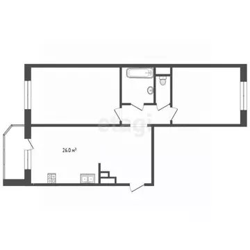 2-к кв. Тюменская область, Тюмень ул. Николая Никитина, 2к1 (67.0 м)