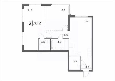 2-к кв. Пензенская область, Пенза Велларт Сити жилой комплекс (76.2 м)