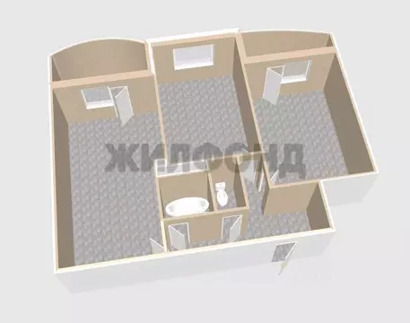 2-к кв. Белгородская область, Белгородский район, Северный городское ...