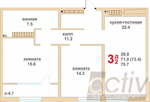 2-к кв. Свердловская область, Верхняя Пышма Гранд Успенский жилой ...