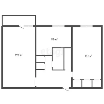2-комнатная квартира: Воронеж, Южно-Моравская улица, 50/4 (52 м)