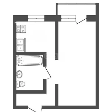 1-комнатная квартира: Воскресенск, микрорайон Центральный, улица ...