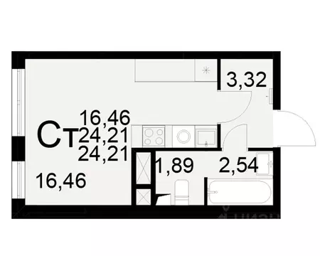 1-к кв. Рязанская область, Рязань Братиславский мкр, Вместе жилой ...