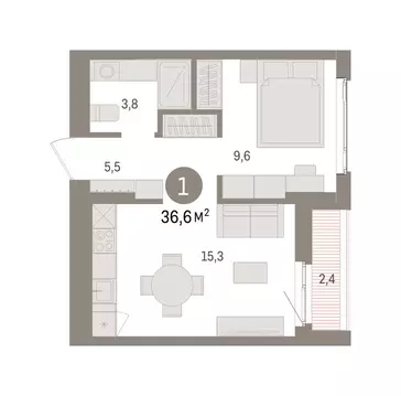 1-комнатная квартира: Екатеринбург, жилой район Сортировочный, ...