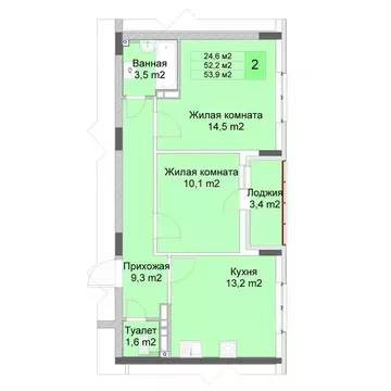 2-к кв. Нижегородская область, Нижний Новгород Кузнечиха Город жилой ...