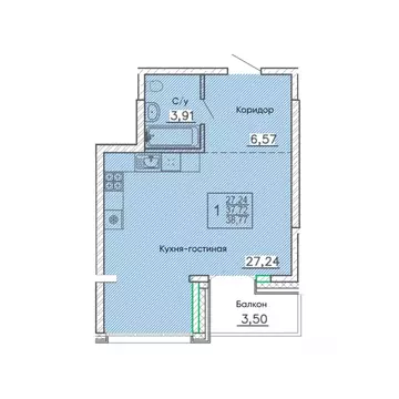 1-к кв. Бурятия, Улан-Удэ Энергетик мкр,  (38.77 м)