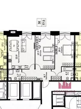 3-к кв. Москва ул. Архитектора Власова, 71к2 (78.0 м)