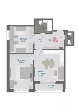 3-к кв. Воронежская область, Новоусманский район, пос. Отрадное ул. ...