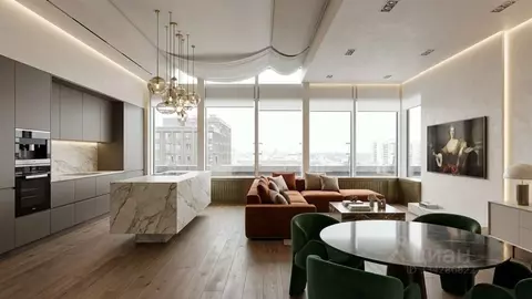 3-к кв. Москва 1-й Неопалимовский пер., 8 (133.0 м)