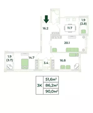 3-к кв. Крым, Симферопольский район, с. Мирное, Жигулина Роща мкр  ...