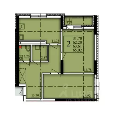 2-к кв. Башкортостан, Уфа Затон-Восточный жилрайон, Паруса жилой ...