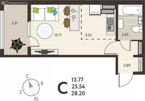 Квартира-студия: Курск, микрорайон Курского Завода Тракторных ...