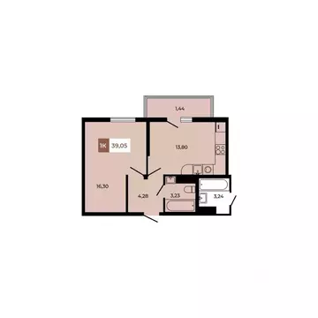 1-к кв. Ростовская область, Аксайский район, Щепкинское с/пос, пос. ...