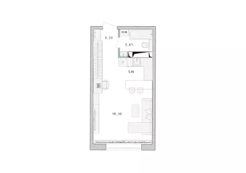 Студия Московская область, Пушкино Ярославское ш., 194 (30.5 м)