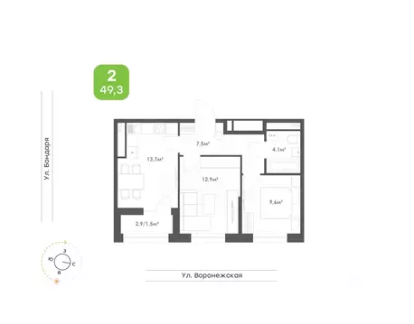 2-к кв. Хабаровский край, Хабаровск Воронежский Бульвар жилой комплекс ...