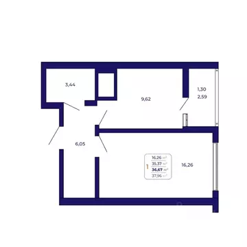 1-к кв. Башкортостан, Уфа Затон-Восточный жилрайон, Паруса жилой ...