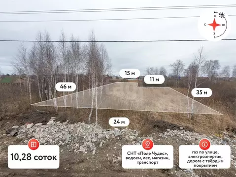 Участок в Тюменская область, Тюмень Поле Чудес садовое товарищество, ...