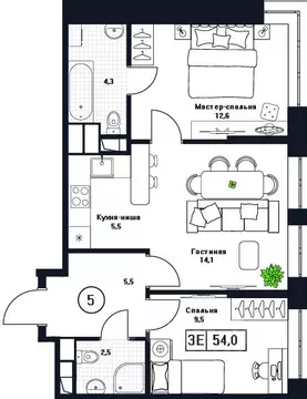 3-к кв. Московская область, Пушкино Пушкино Град жилой комплекс, к3 ...