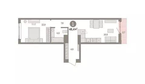 1-комнатная квартира: Екатеринбург, жилой район Сортировочный, ...