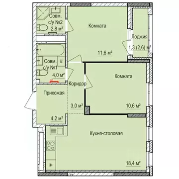 2-к кв. Удмуртия, Ижевск Буммаш жилрайон, Покровский жилой комплекс ...