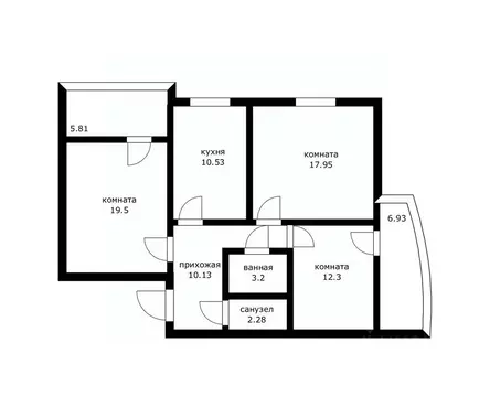 3-к кв. Краснодарский край, Краснодар просп. Константина Образцова, ...