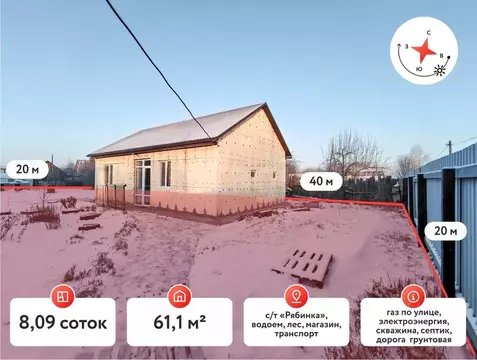 Дом в Тюменская область, Тюмень Рябинка-2 садовое товарищество,  (61 ...