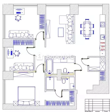 4-комнатная квартира: Москва, 1-й Сетуньский проезд, 8 (103 м)