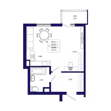 1-к кв. Башкортостан, Уфа Затон-Восточный жилрайон, Паруса жилой ...