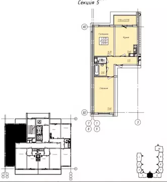 2-к кв. Санкт-Петербург пос. Шушары, ул. Окуловская, 13 (63.1 м)