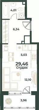 Студия Башкортостан, Уфа ул. Ивана Спатара, 14 (29.46 м)