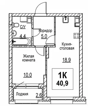 1-комнатная квартира: Нижний Новгород, жилой район Мещерское Озеро, ...