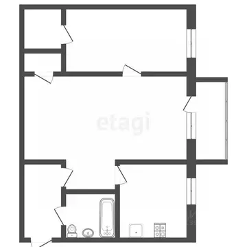 2-к кв. Тюменская область, Тюмень ул. Луначарского, 57 (44.0 м)