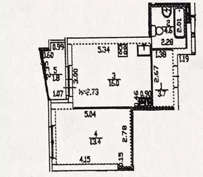 1-к кв. Свердловская область, Екатеринбург ул. Библиотечная, 48 (37.7 ...