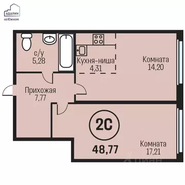 2-к кв. Алтайский край, Барнаул городской округ, Южный рп тракт Южный, ...