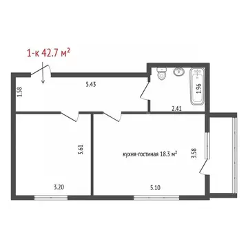 1-к кв. Свердловская область, Верхняя Пышма ул. Уральских Рабочих, 44ж ...