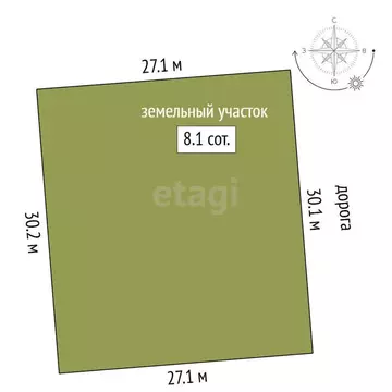 Участок в Трудовое, улица Сеутовой (8.08 м)