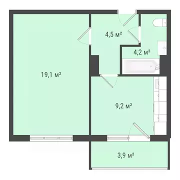 1-к кв. Омская область, Омск проезд 4-й Амурский, 5 (37.0 м)