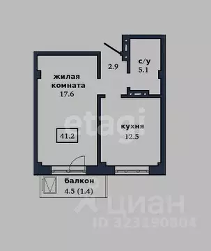 1-к кв. Красноярский край, Красноярск Соколовская ул., 64 (41.1 м)
