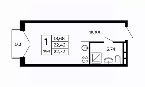 Студия Смоленская область, Смоленск проезд Маршала Конева, 32 (22.75 ...